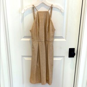 Jules and Clea Gold Glitter dress